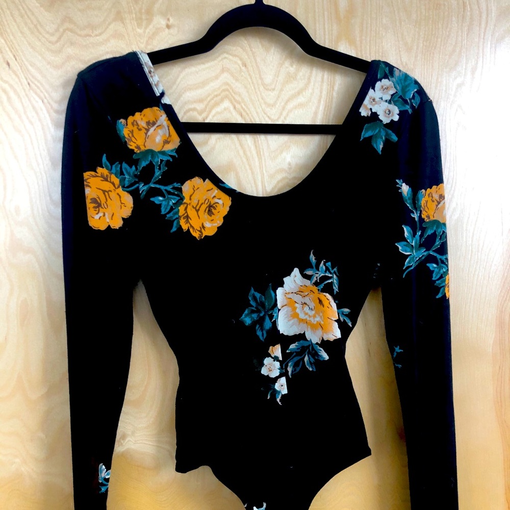 Aritzia Floral Bodysuit